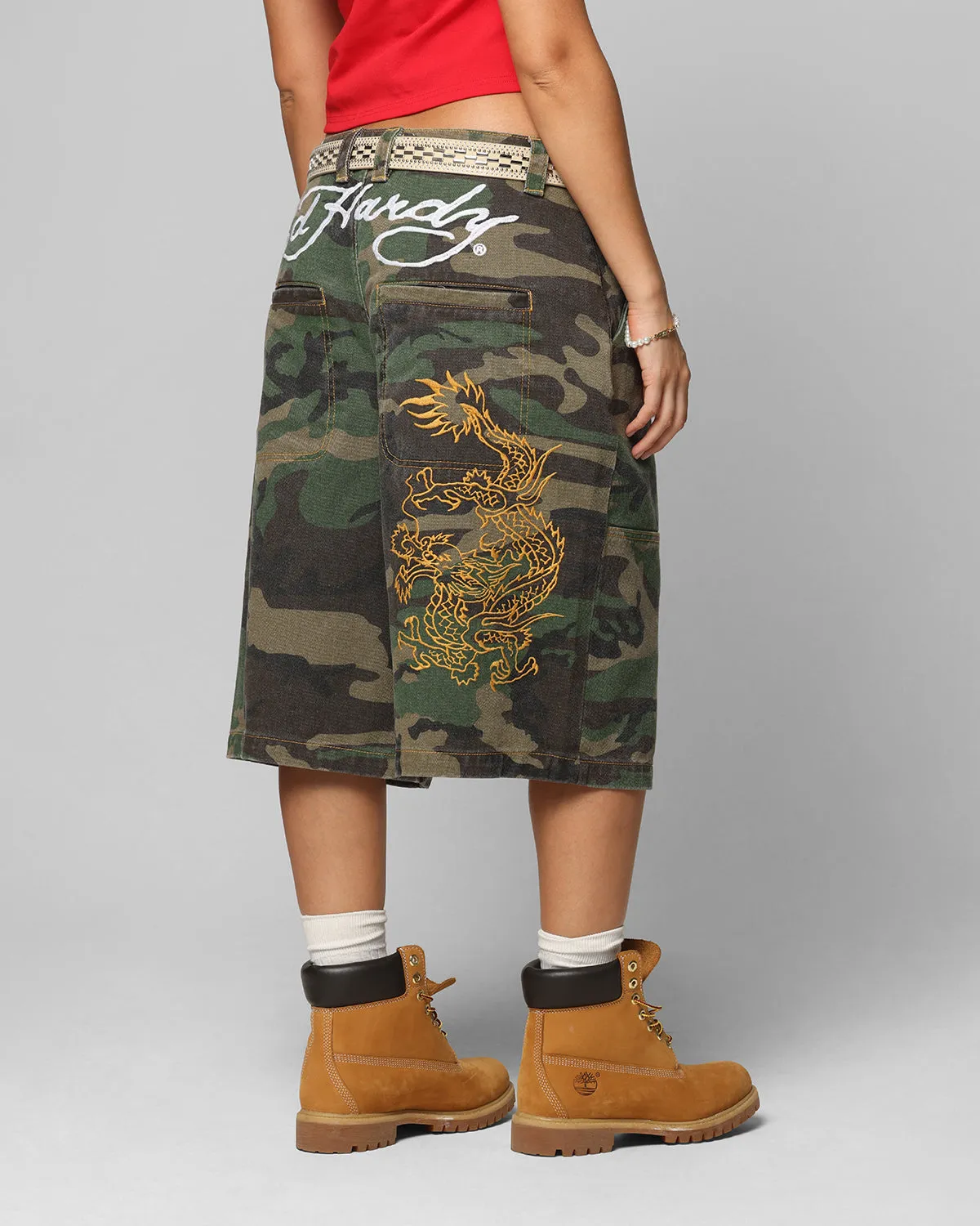 Ed Hardy Dragon Jorts Camo