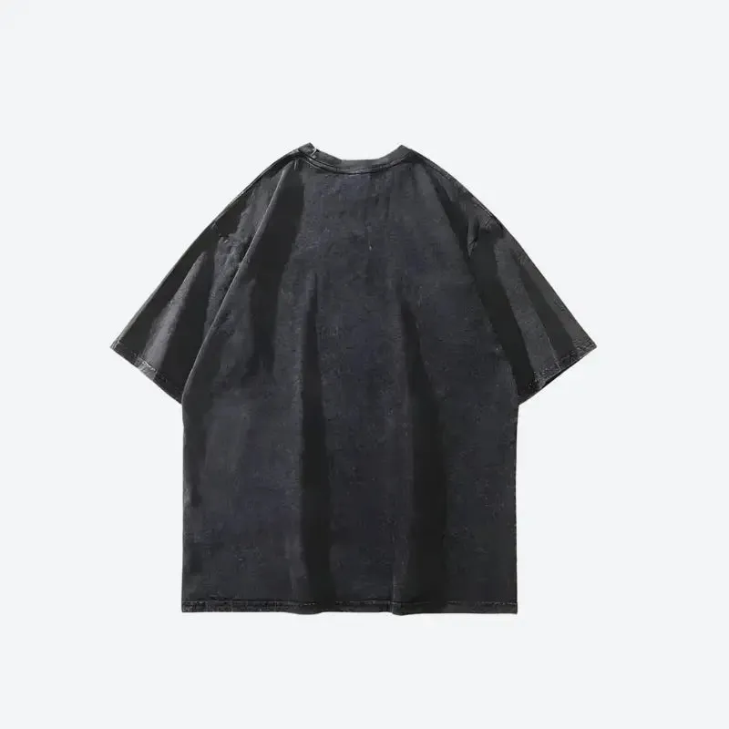 Edgy Doberman Tee with Digital Print for Y2K Street Style