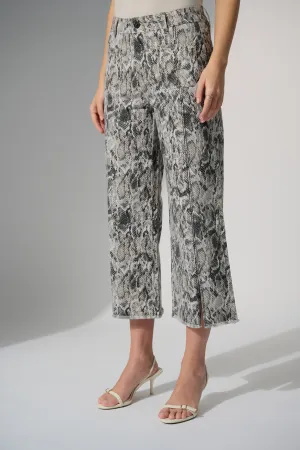Edgy Snake Print Trousers