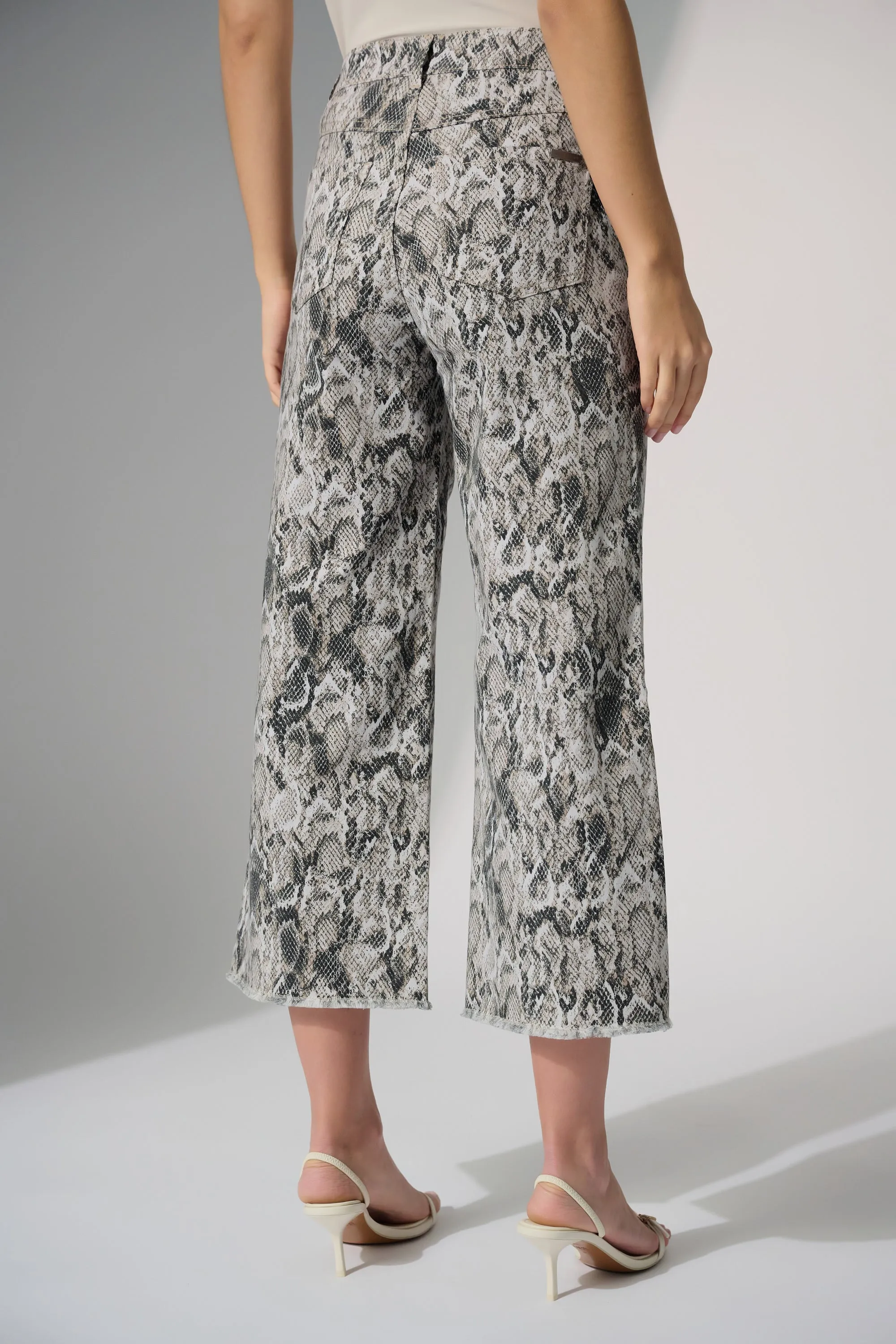 Edgy Snake Print Trousers