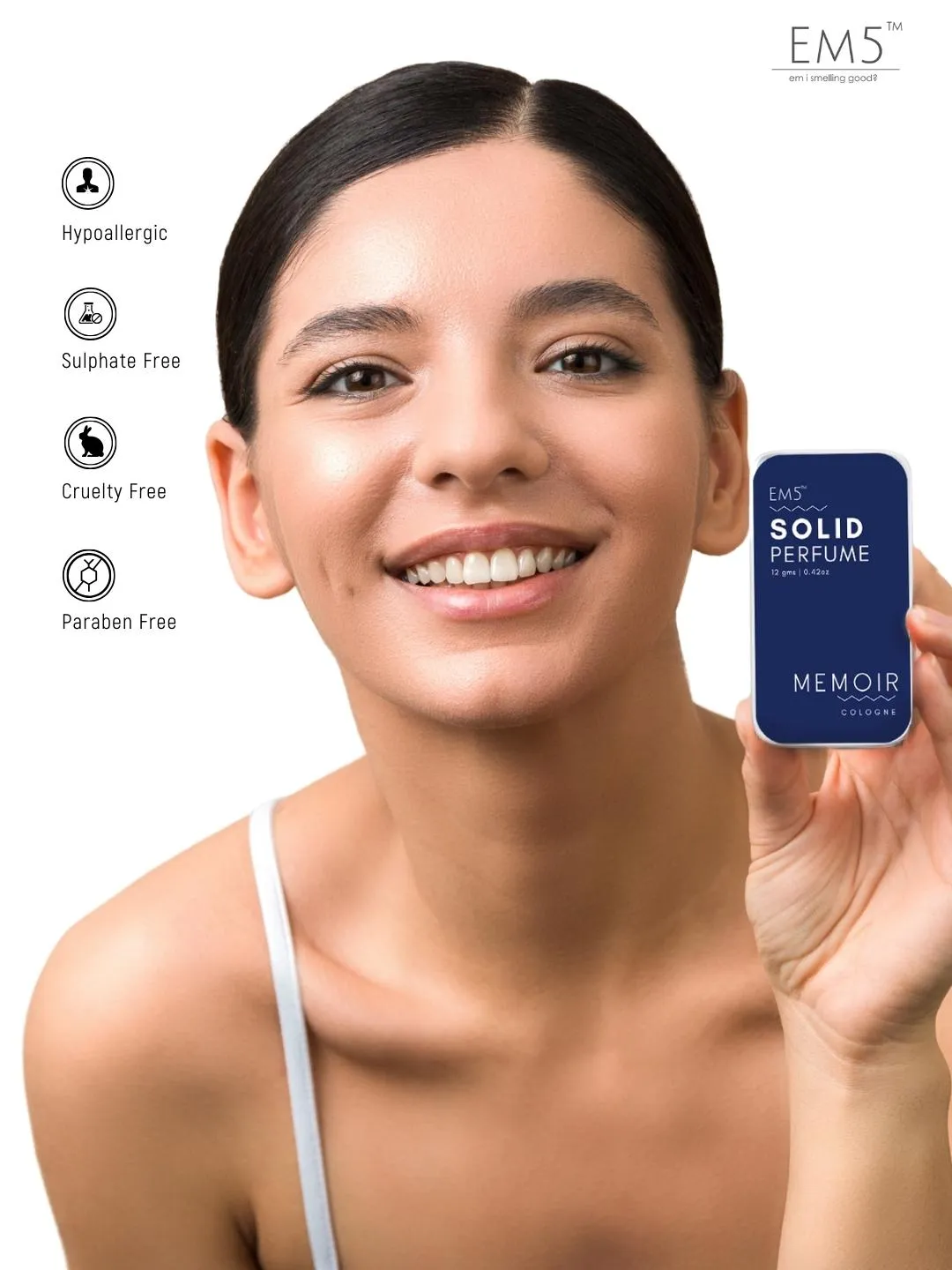 EM5™ Memoir | Solid Perfume for Men & Women | Alcohol Free Strong lasting fragrance | Fresh Citrus Woody | Goodness of Beeswax   Shea Butter