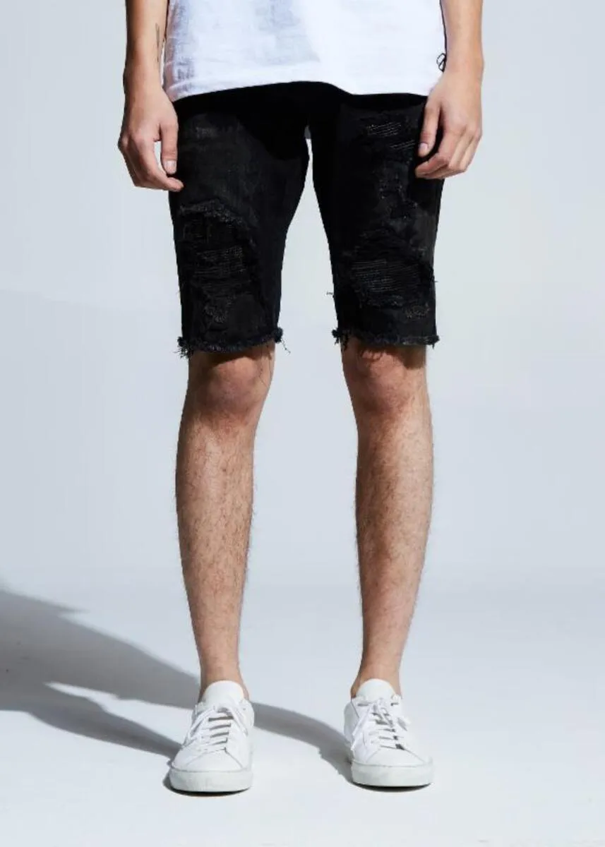 Embellish Spencer Rip & Repair Black Shorts