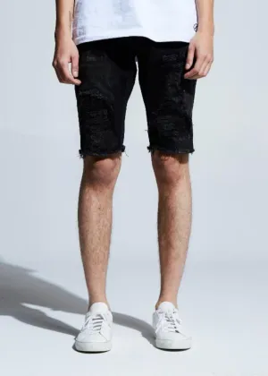 Embellish Spencer Rip & Repair Black Shorts