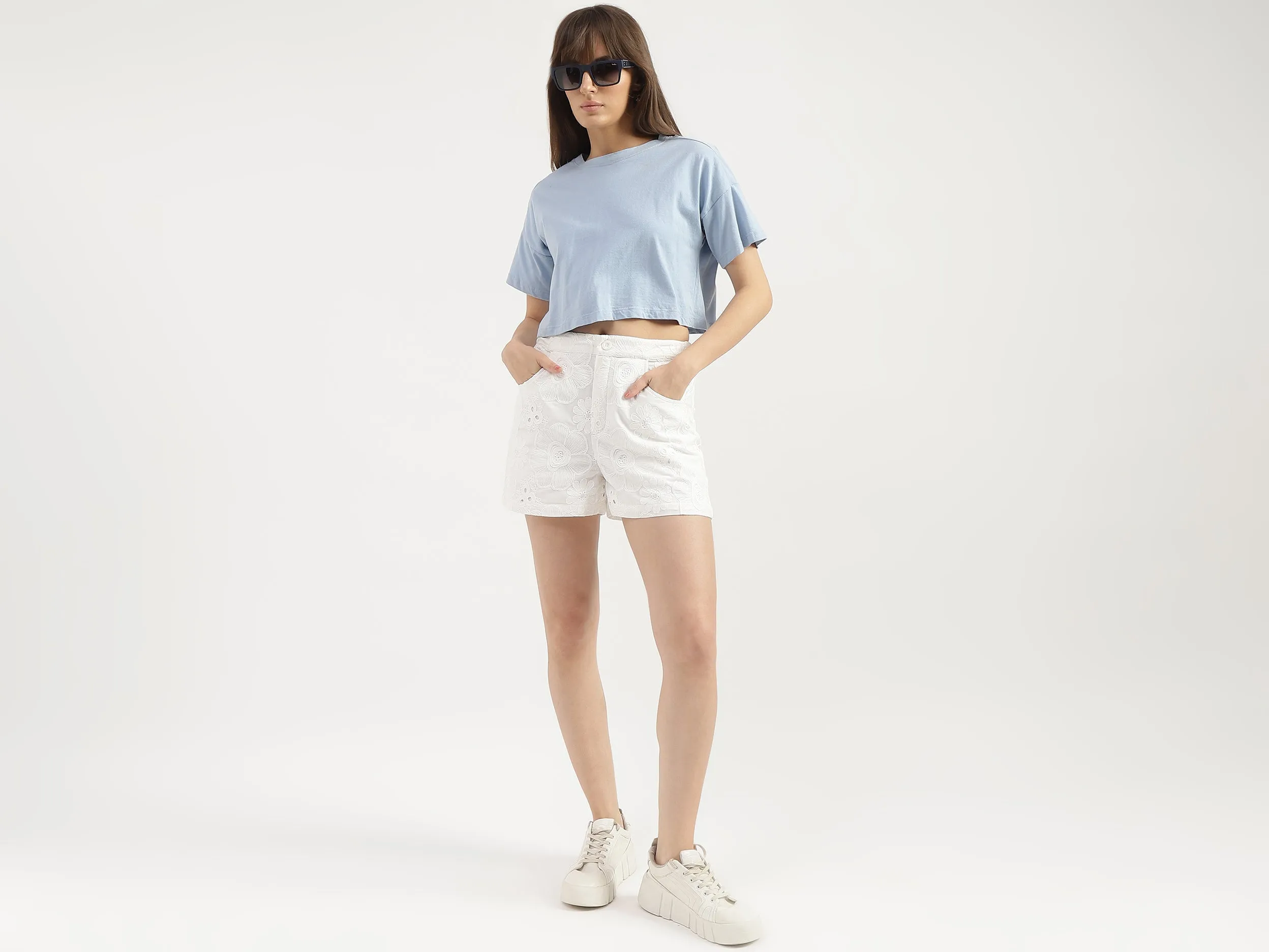 Embroidered Regular Fit Shorts