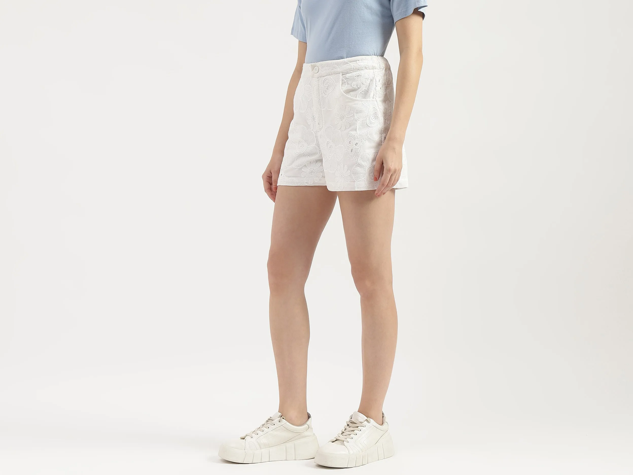 Embroidered Regular Fit Shorts