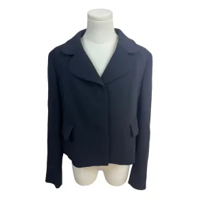 Emilio Pucci Women's Black Cropped Blazer Jacket With Long Sleeves Sz 12
