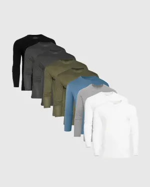 Essential Long Sleeve Crew 9-Pack