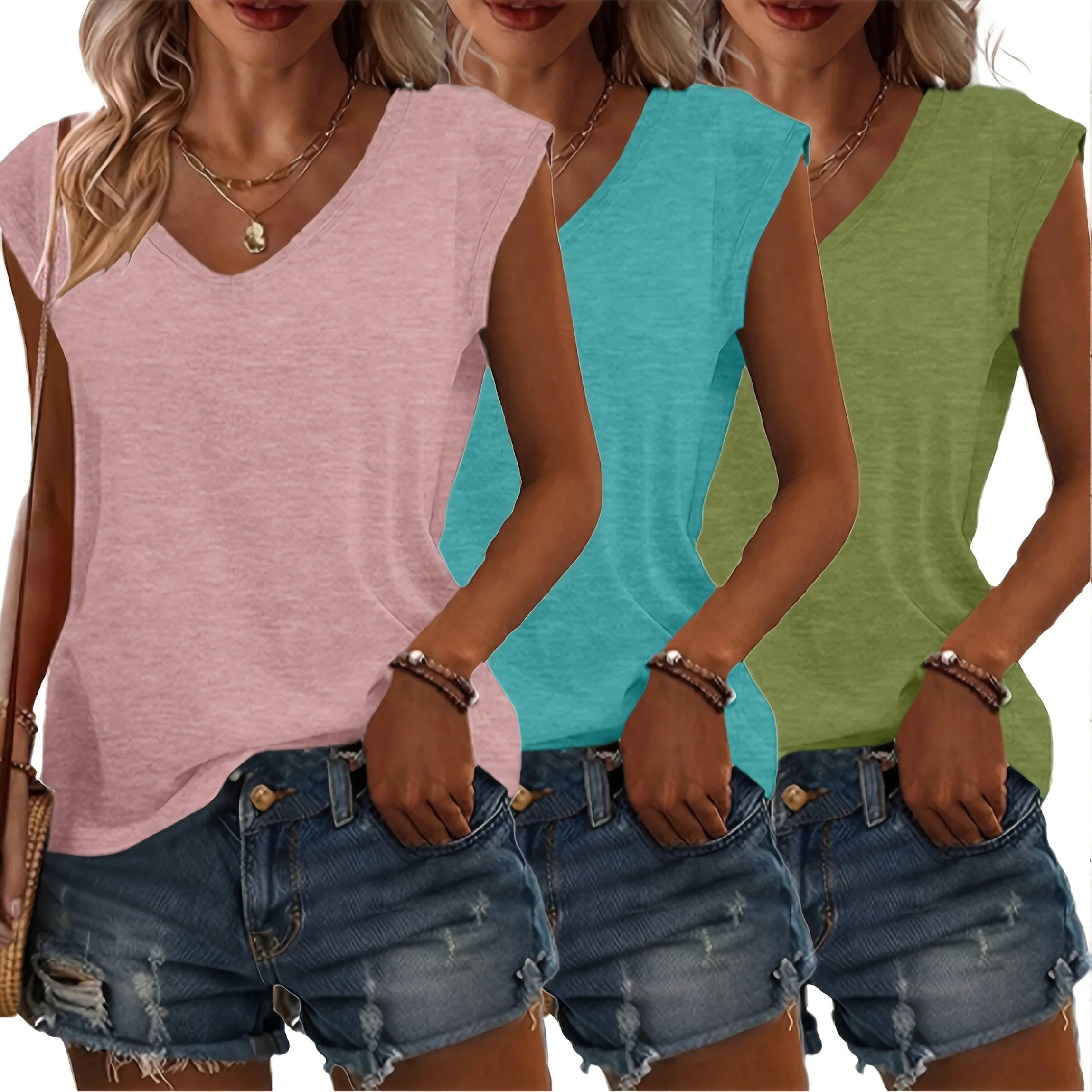 Essential V-Neck Tee (3-Pack Set)