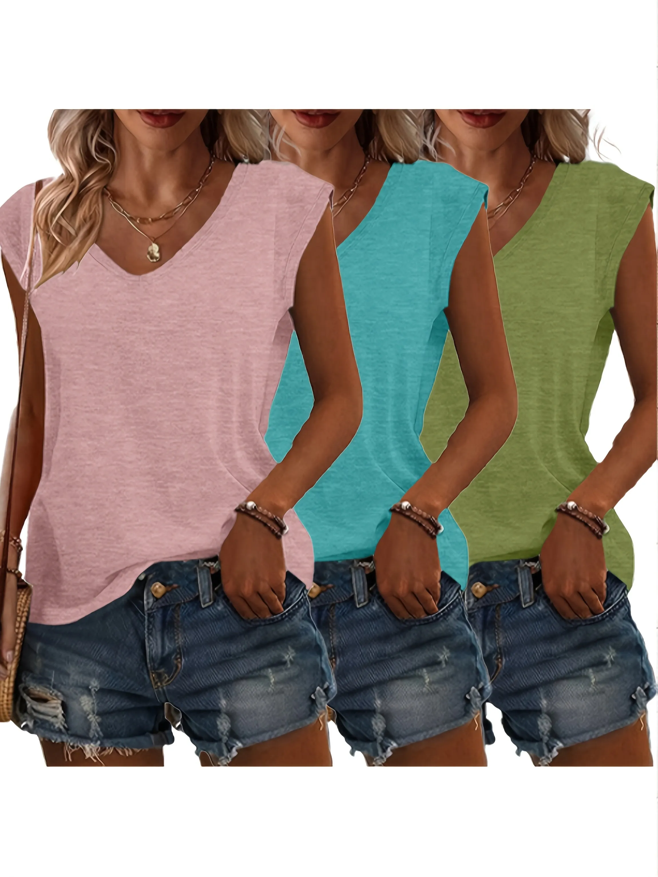 Essential V-Neck Tee (3-Pack Set)