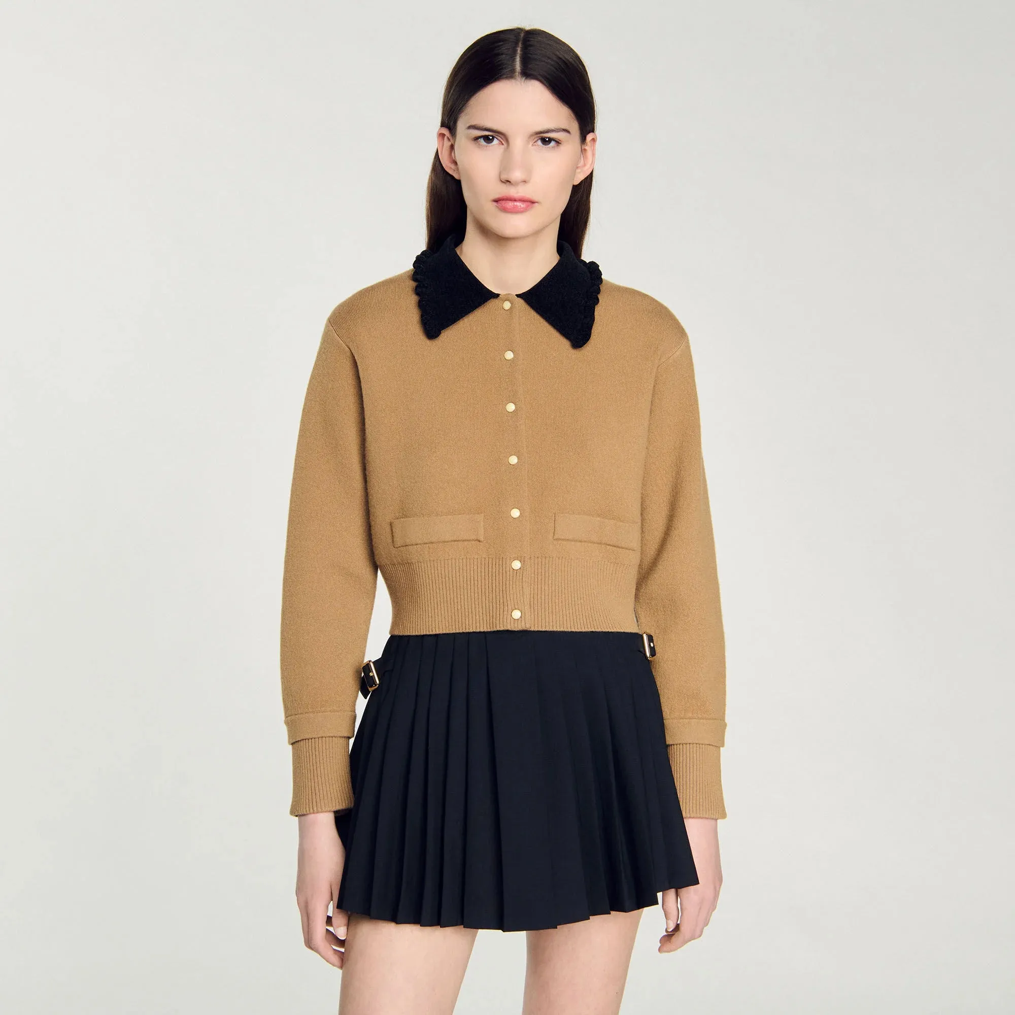Etienne Cropped Coatigan Camel