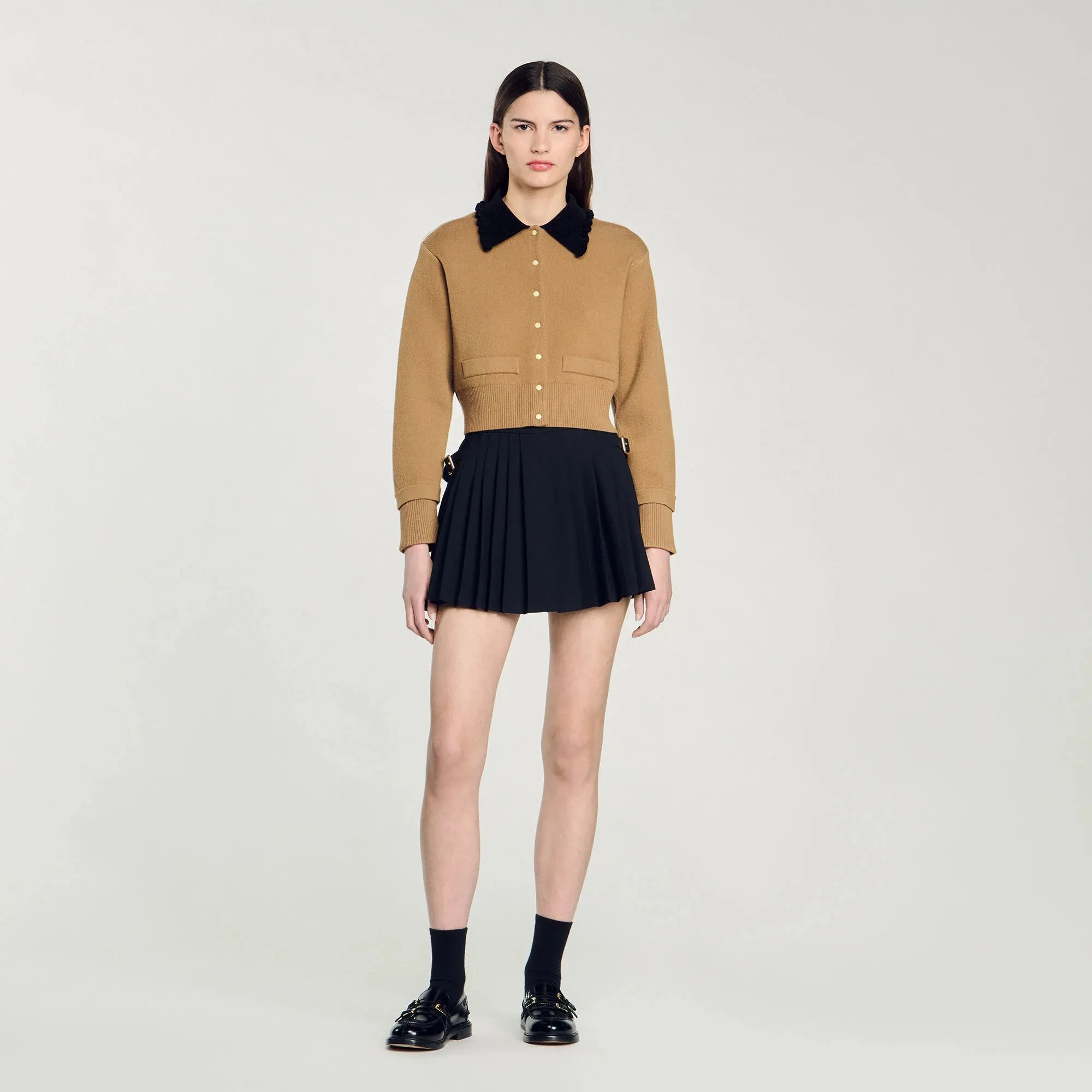 Etienne Cropped Coatigan Camel