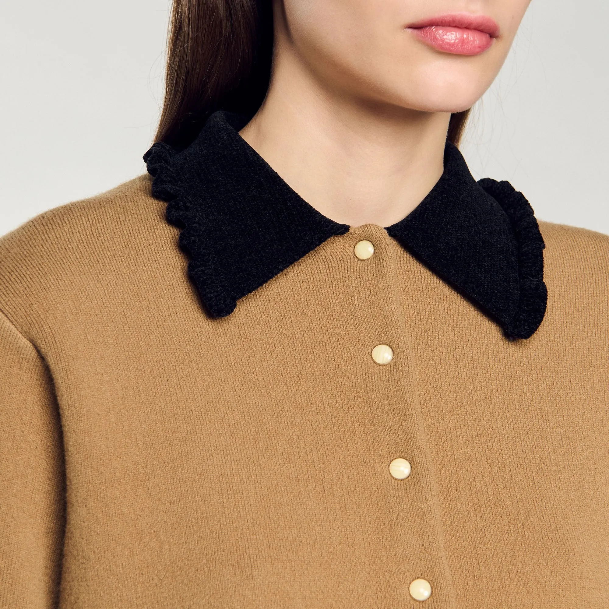 Etienne Cropped Coatigan Camel