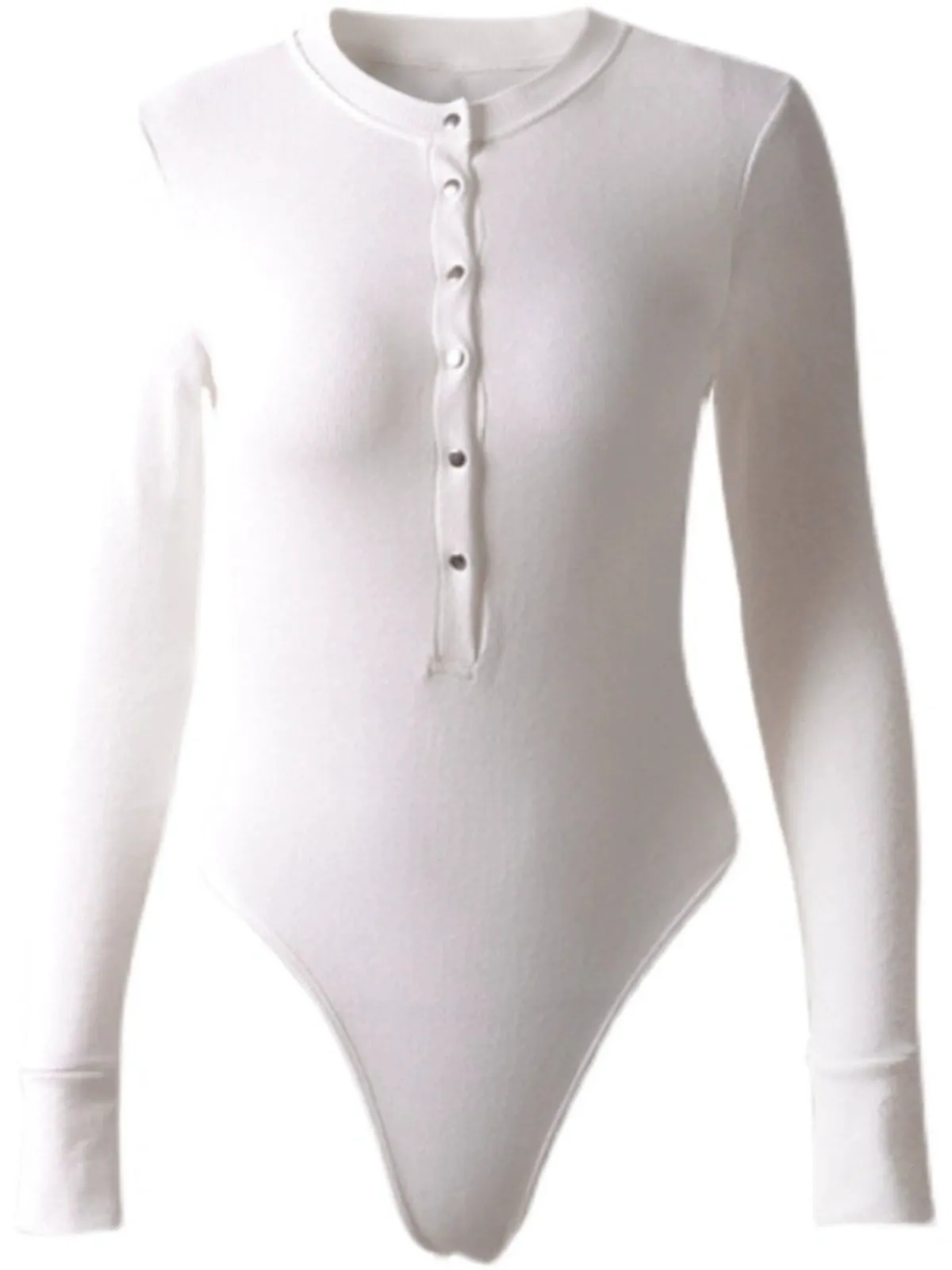 European and American Tight Breasted Bodysuit Long Sleeve Base - Tight Breasted Bodysuit Long Sleeve