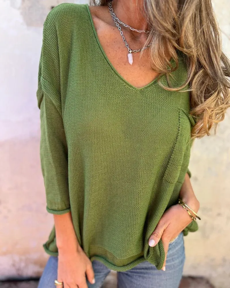 EVVE - BREATHABLE V-NECK TOP