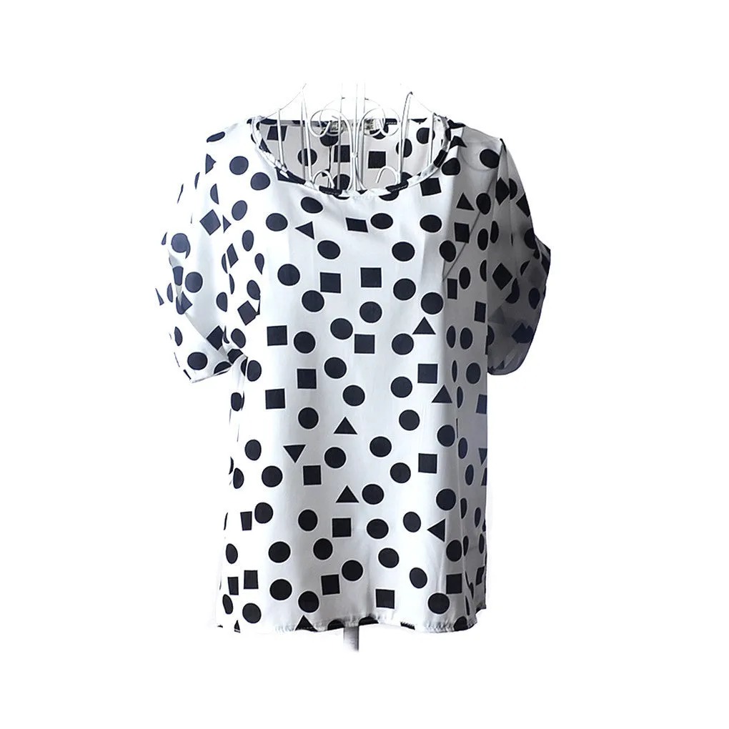 explosion models Chiffon T Shirts Tops Loose Ladies T-shirts Striped