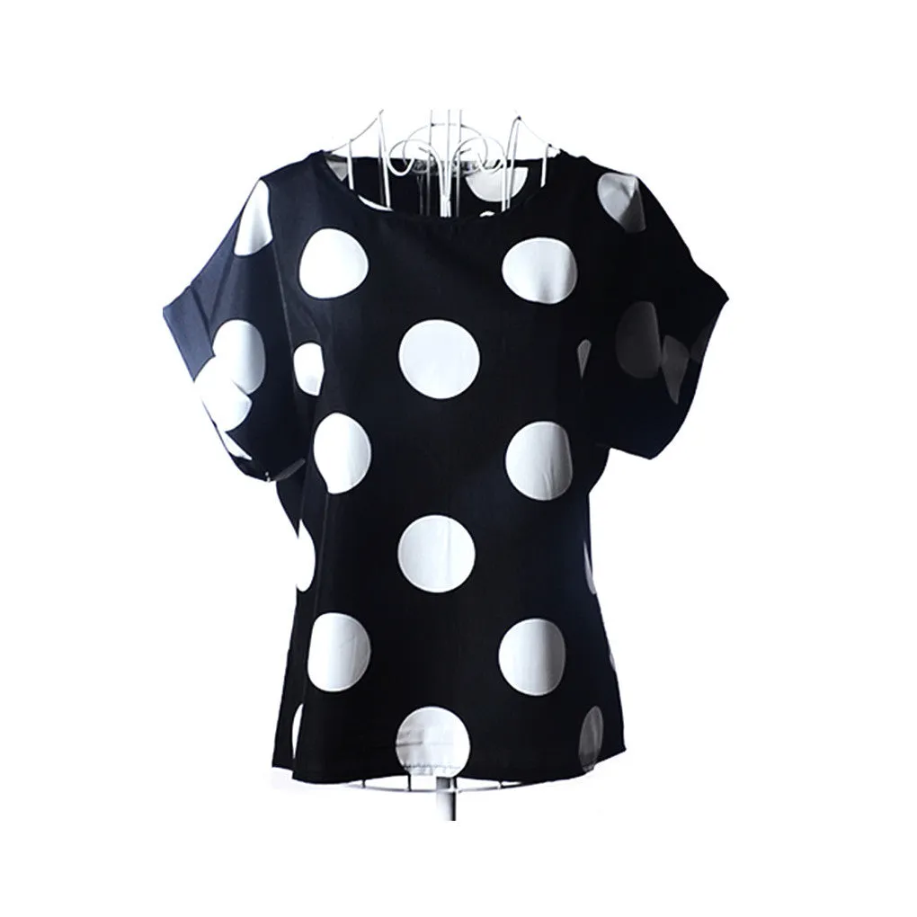 explosion models Chiffon T Shirts Tops Loose Ladies T-shirts Striped