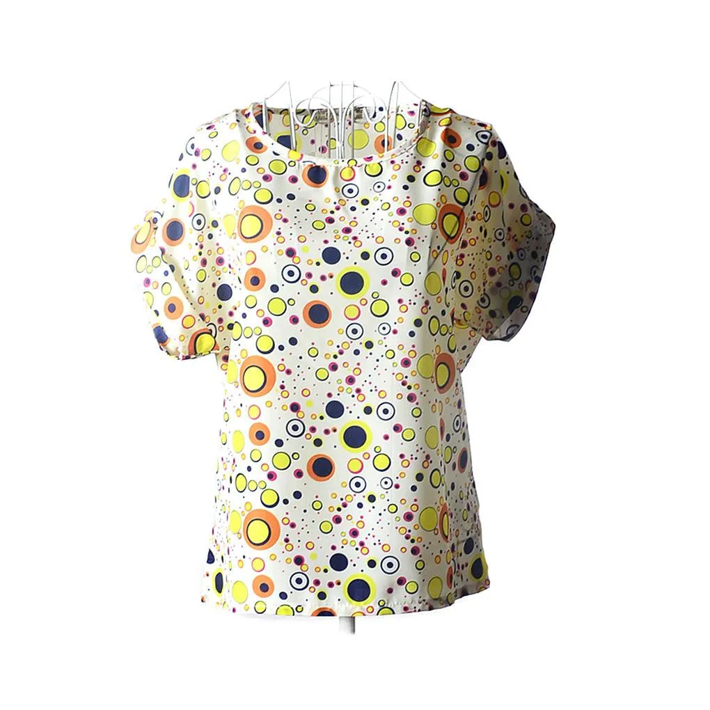 explosion models Chiffon T Shirts Tops Loose Ladies T-shirts Striped