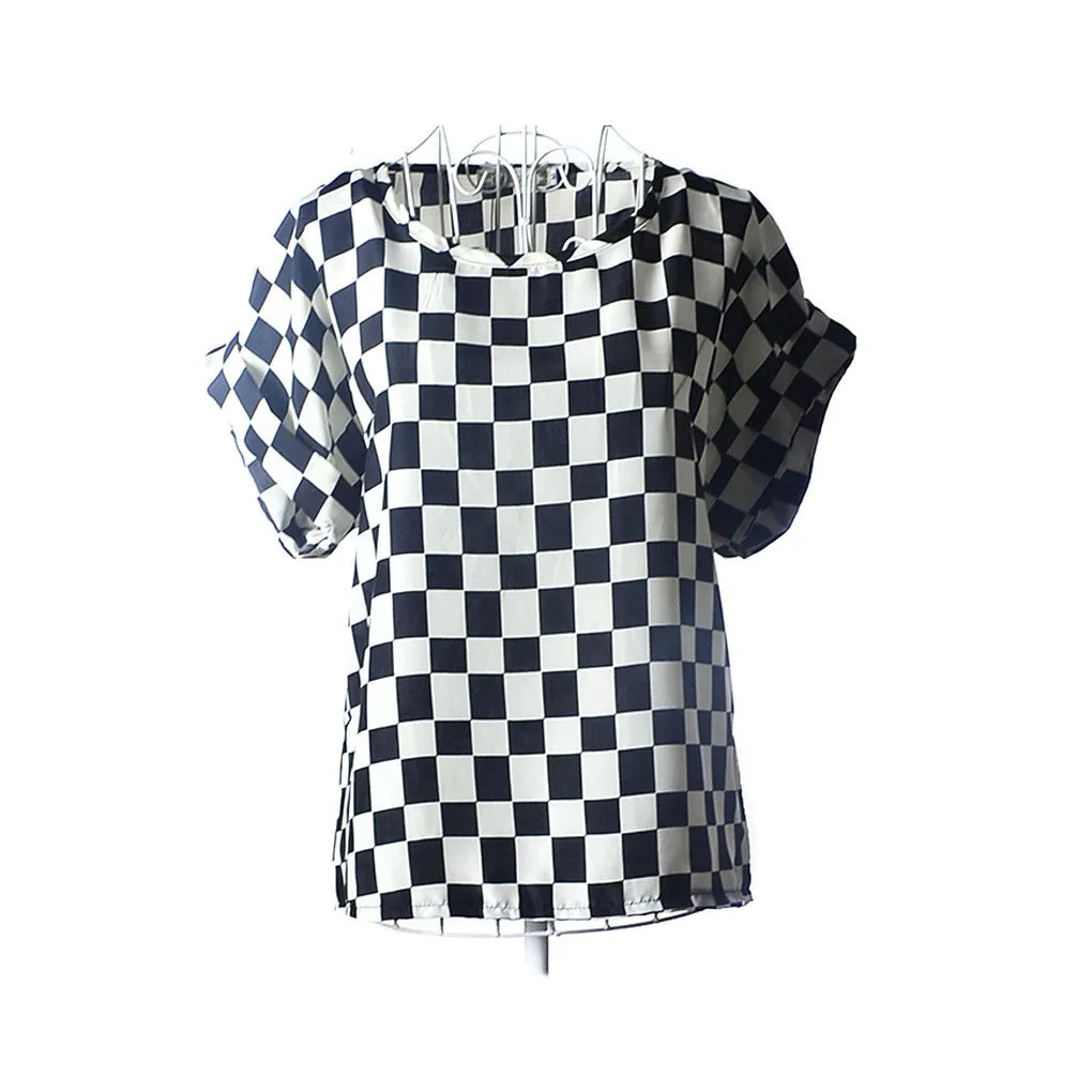 explosion models Chiffon T Shirts Tops Loose Ladies T-shirts Striped
