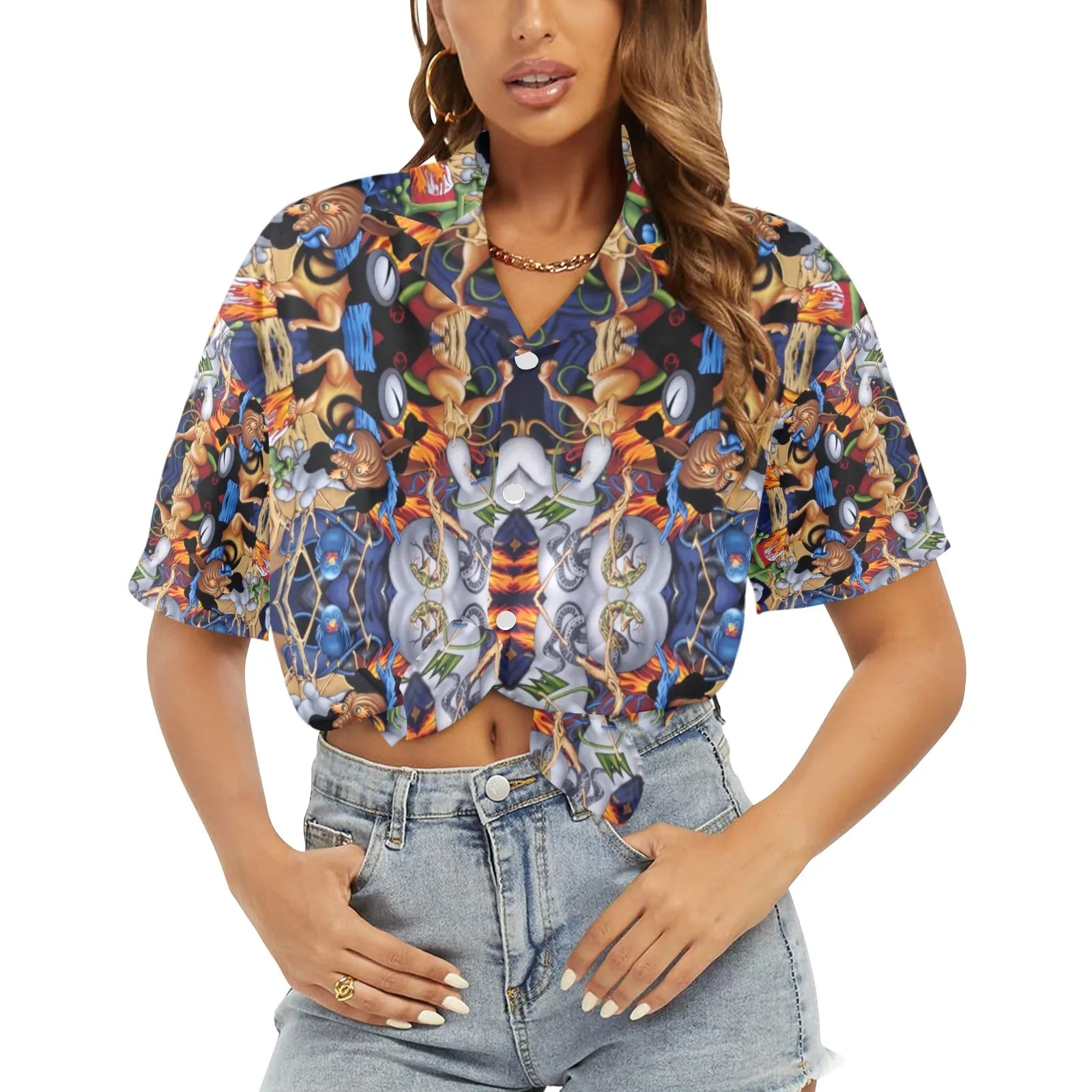 Falling Angel Women's Hawaiian Shirt