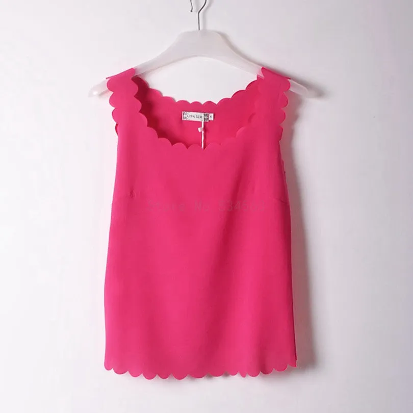 Fashion wave Neck Plus Size Chiffon Shirt For Women'S Blouse Tops Office Shirts Blouses Clothes