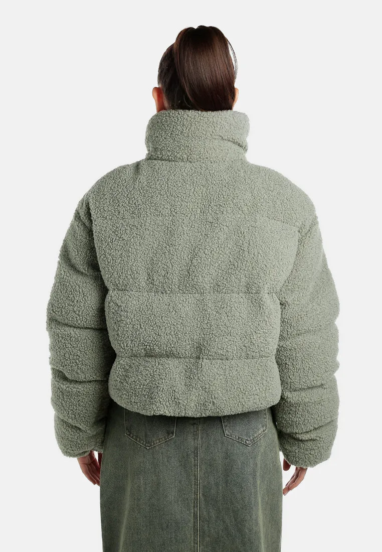 Faux Shearling Puffer Jacket By RUW