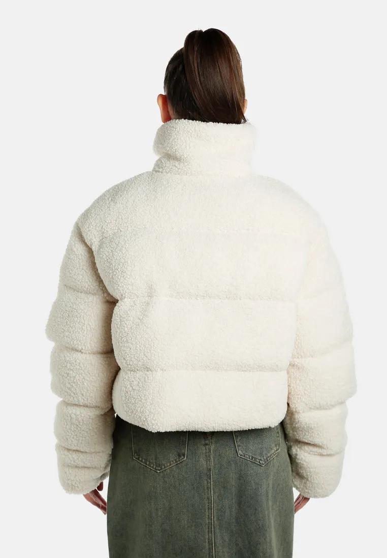 Faux Shearling Puffer Jacket By RUW