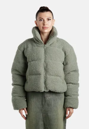 Faux Shearling Puffer Jacket By RUW