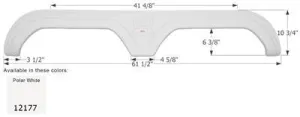 Fender Skirt for Thor-Tandem Axle, Polar White