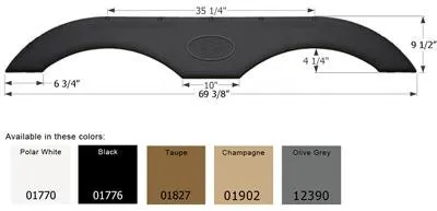 Fender Skirt-Tandem Axle, Olive Gray
