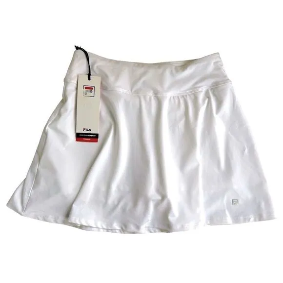 Fila Essentials Long Flirty Skirt White Size XS NWT