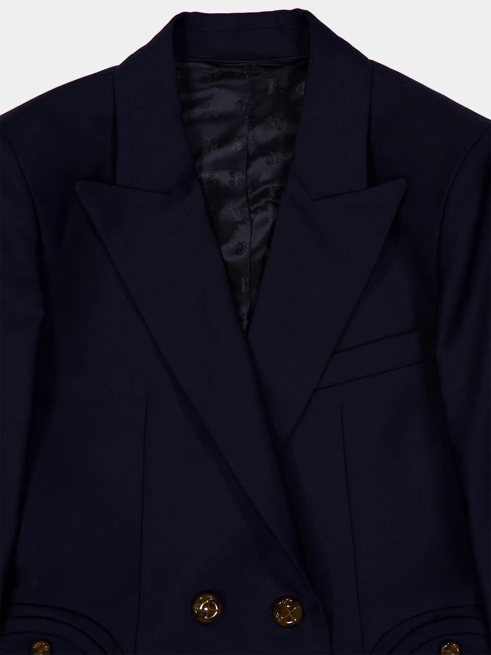 First Class Navy Double-Breasted Blazer