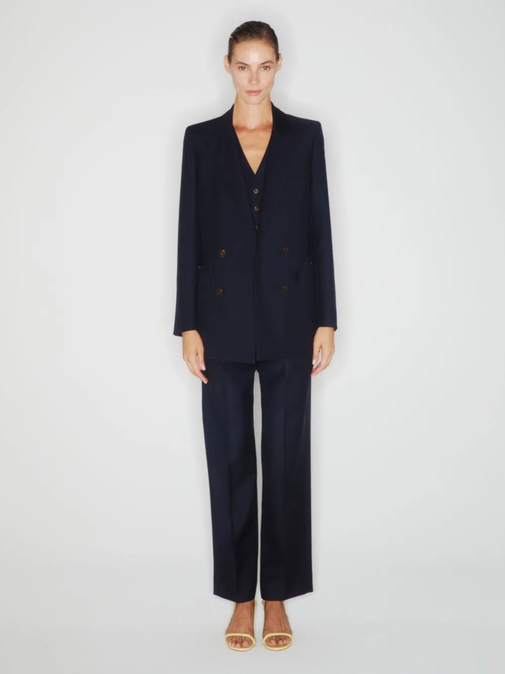 First Class Navy Double-Breasted Blazer