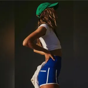 Free People Movement Island Time Shorts Blue Size XS NWOT