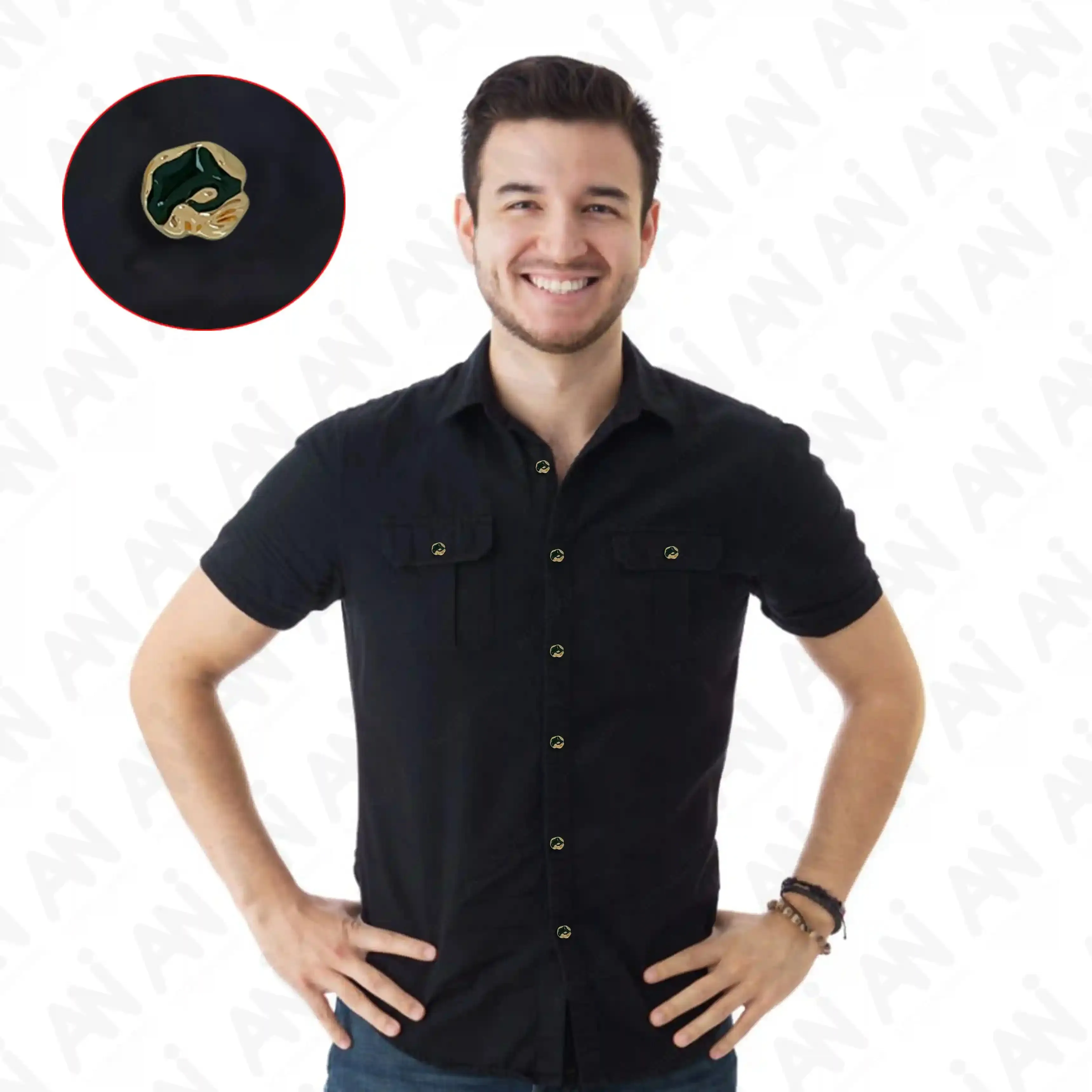 Freeform Inlaid 11mm Shirt Buttons