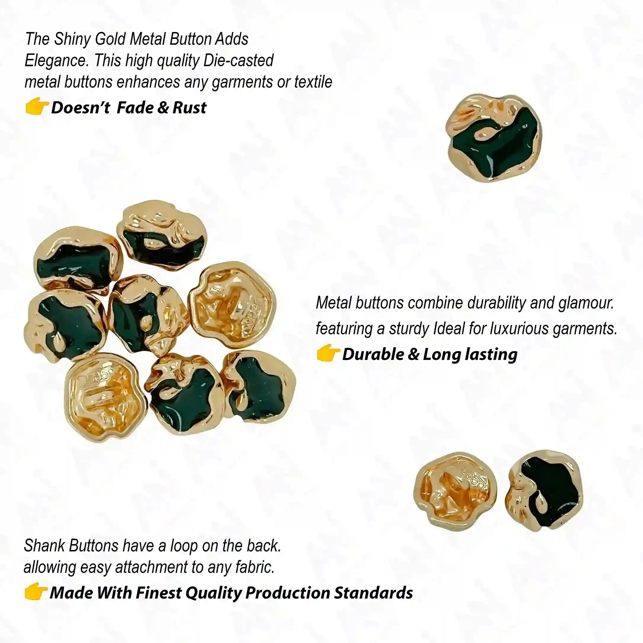 Freeform Inlaid 11mm Shirt Buttons