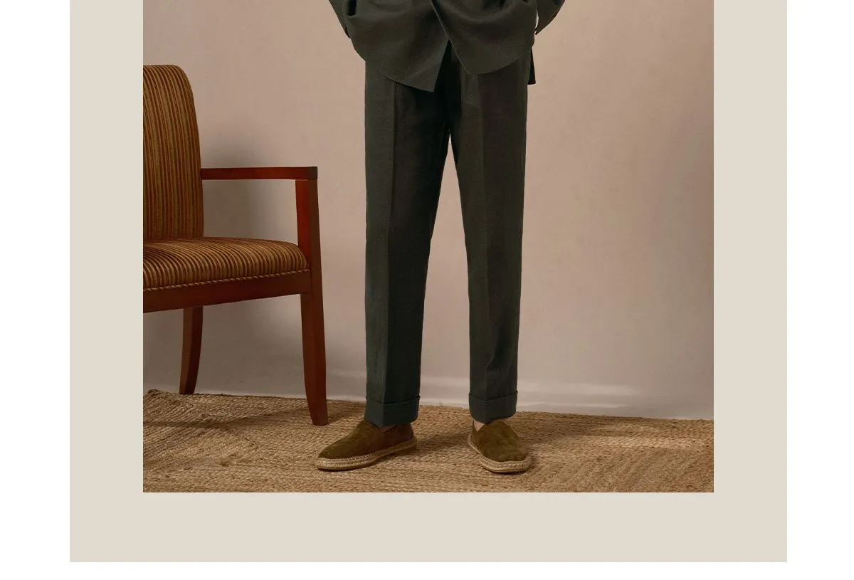 French Linen Double-Breasted Suit