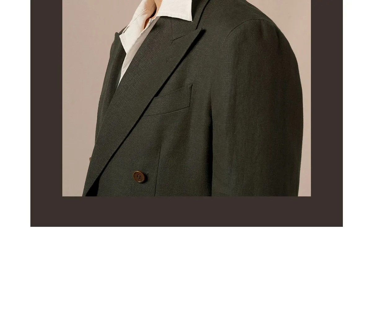 French Linen Double-Breasted Suit