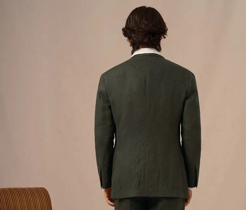 French Linen Double-Breasted Suit