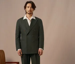 French Linen Double-Breasted Suit