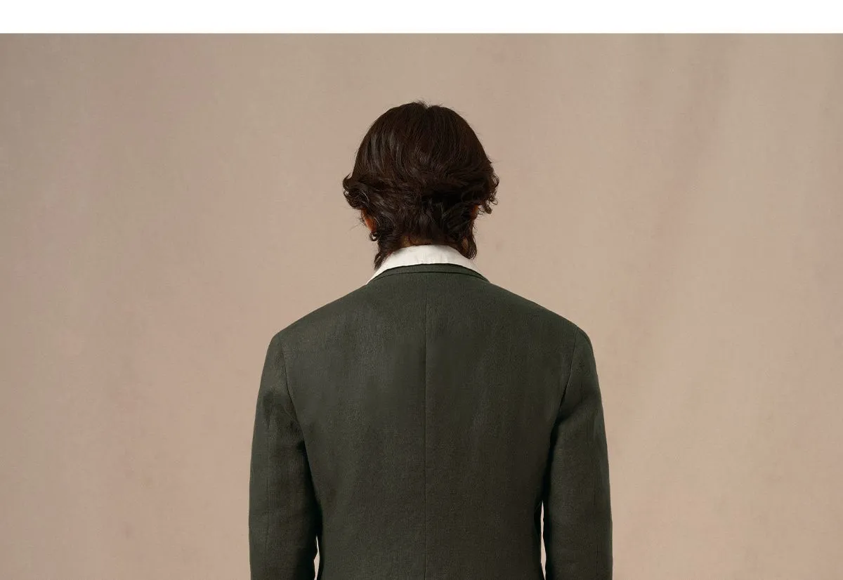 French Linen Double-Breasted Suit