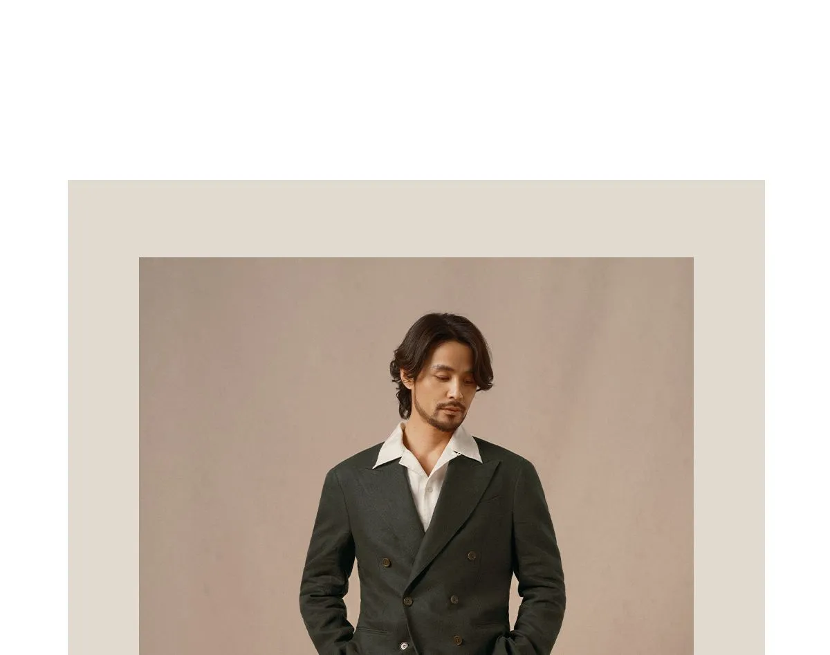French Linen Double-Breasted Suit