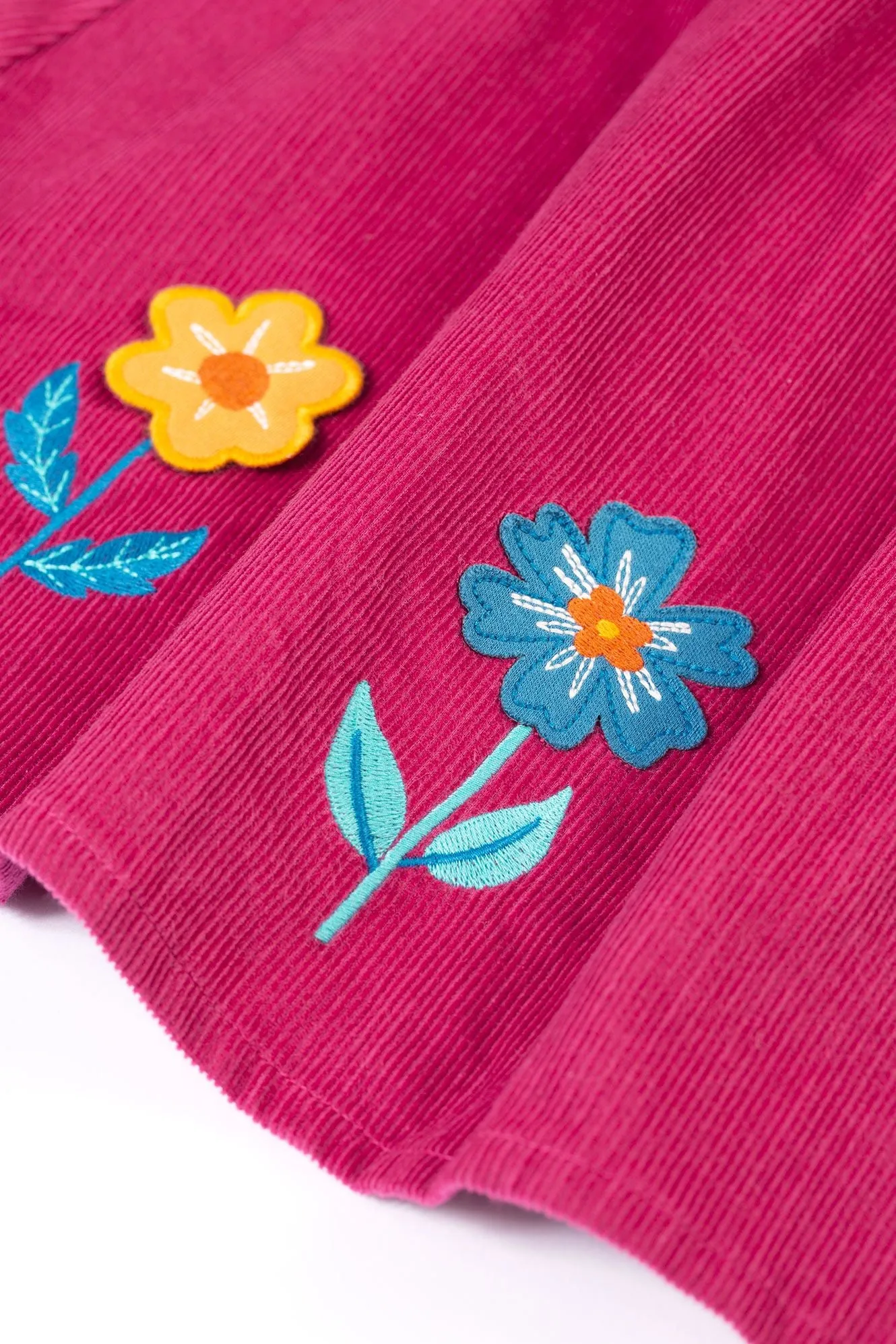 Frugi Katya Cord Skirt 500082A4lbfl Pink Flower