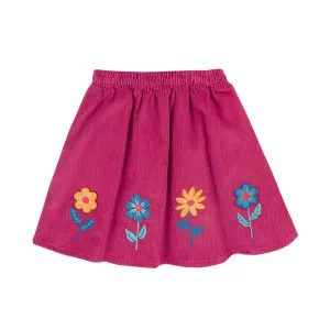 Frugi Katya Cord Skirt 500082A4lbfl Pink Flower