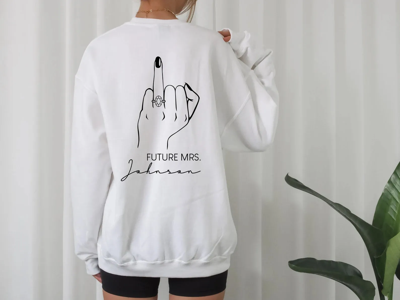 Future Mrs. Custom Ring Finger Sweatshirt