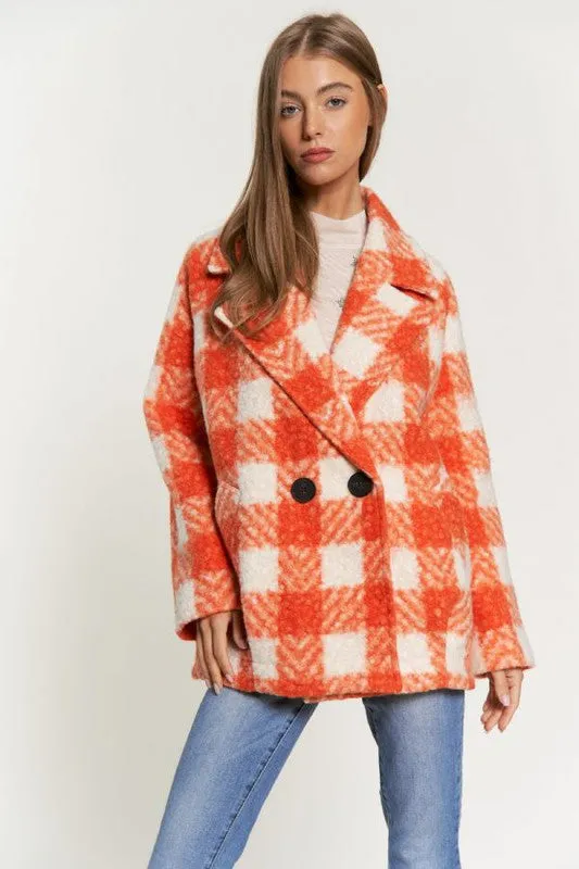 Fuzzy Boucle Double Breasted Jacket (Various colors), Davi & Dani