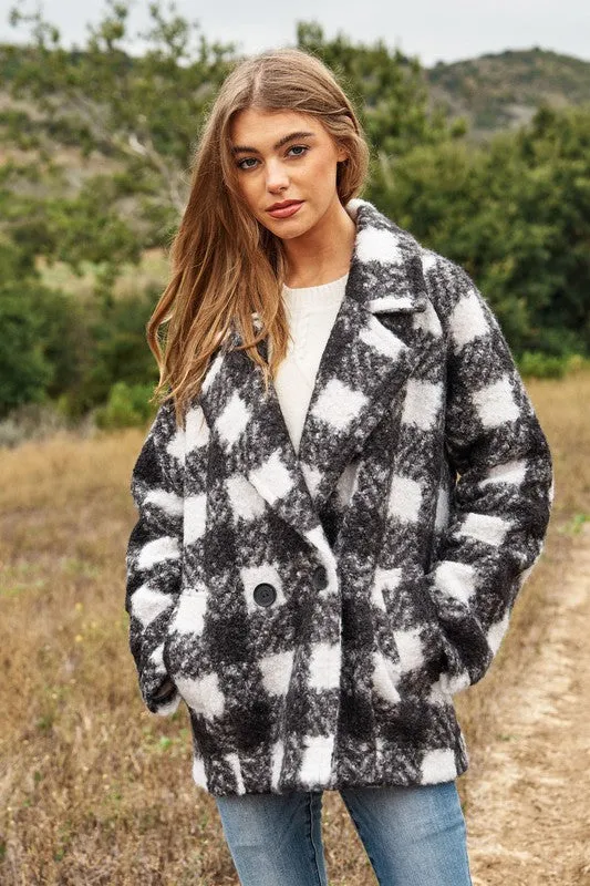 Fuzzy Boucle Double Breasted Jacket (Various colors), Davi & Dani