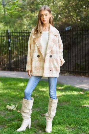 Fuzzy Boucle Double Breasted Jacket (Various colors), Davi & Dani