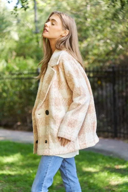Fuzzy Boucle Double Breasted Jacket (Various colors), Davi & Dani