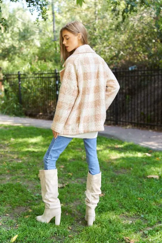 Fuzzy Boucle Double Breasted Jacket (Various colors), Davi & Dani
