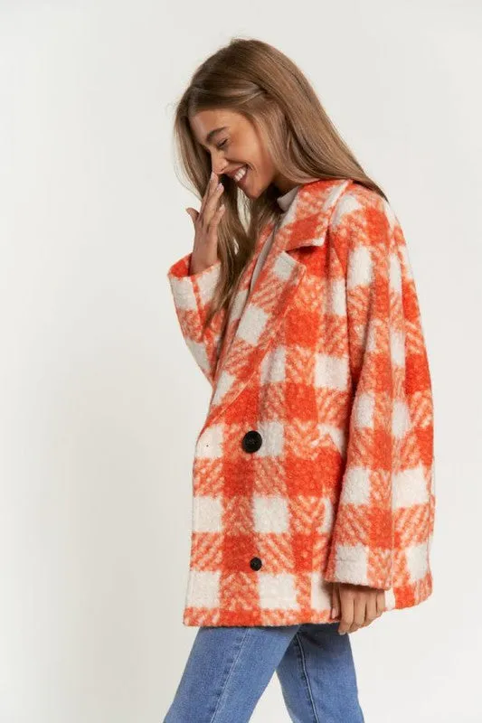 Fuzzy Boucle Double Breasted Jacket (Various colors), Davi & Dani